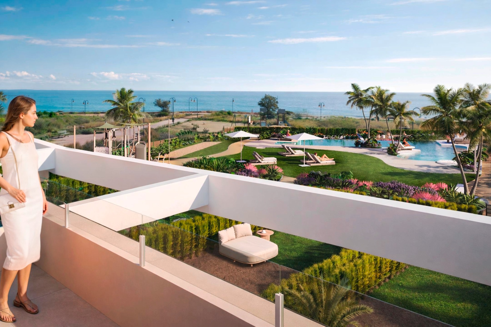 Terraza con vistas al Mediterráneo