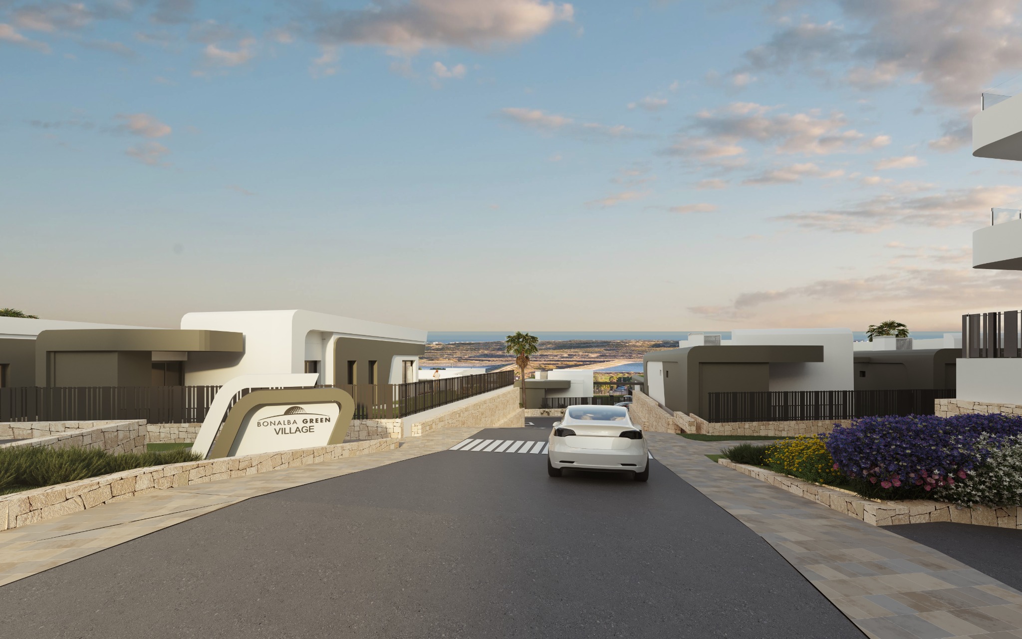 Entrada al residencial Bonalba Green Village