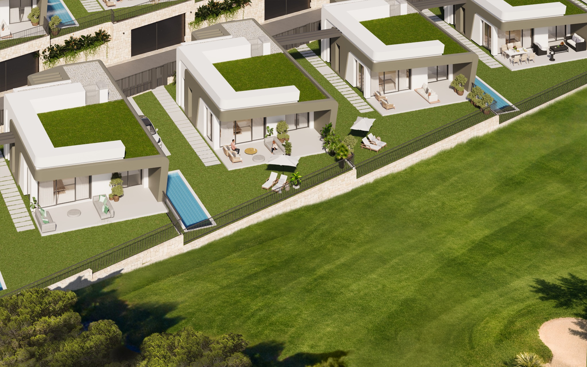 Villas junto al campo de golf de Bonalba