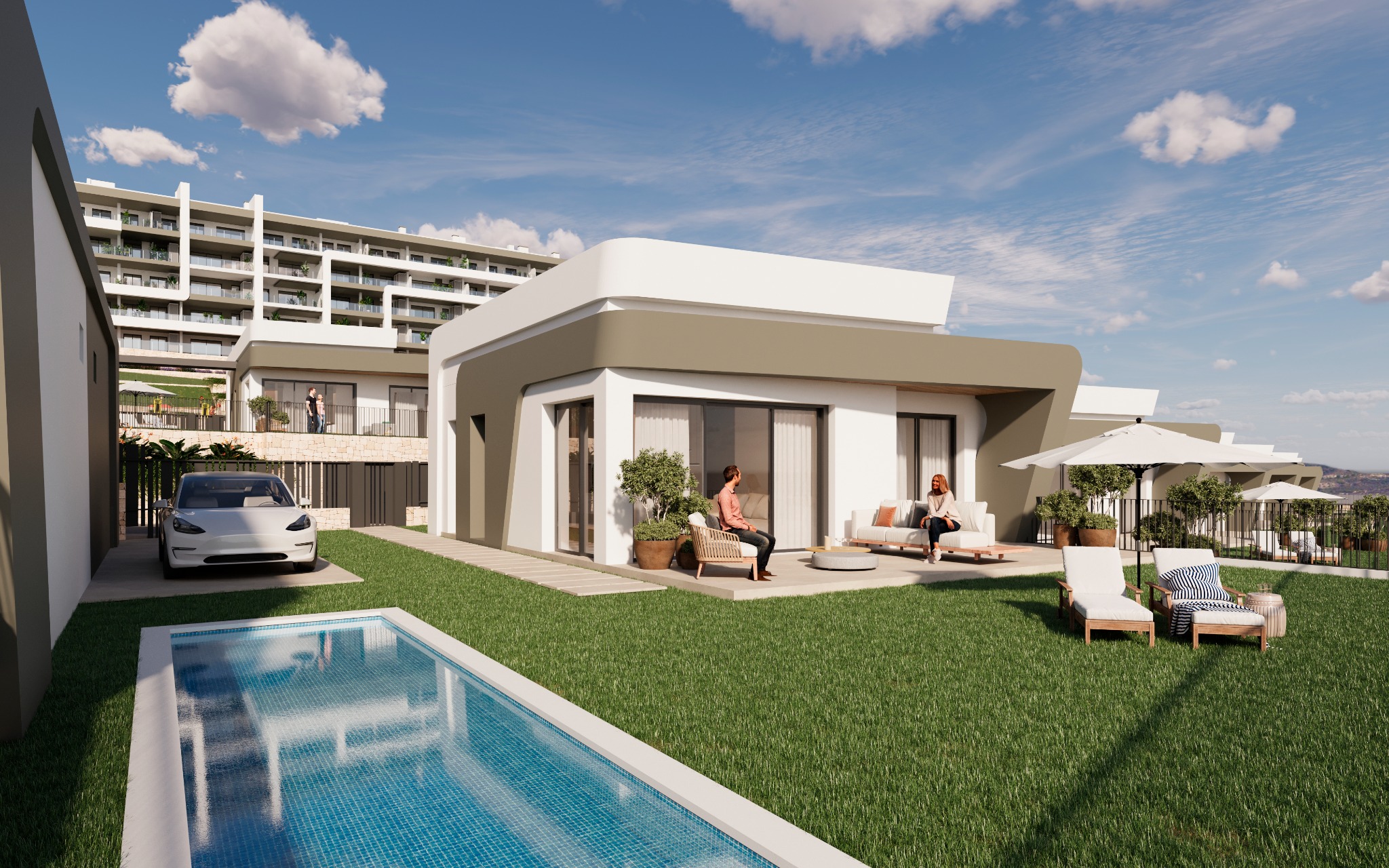 Villa de obra nueva con piscina en Bonalba Golf, Mutxamel